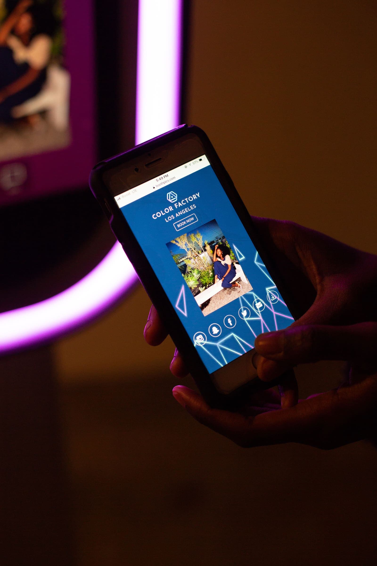 Sunset Photo Booths at a Phoenix-area event